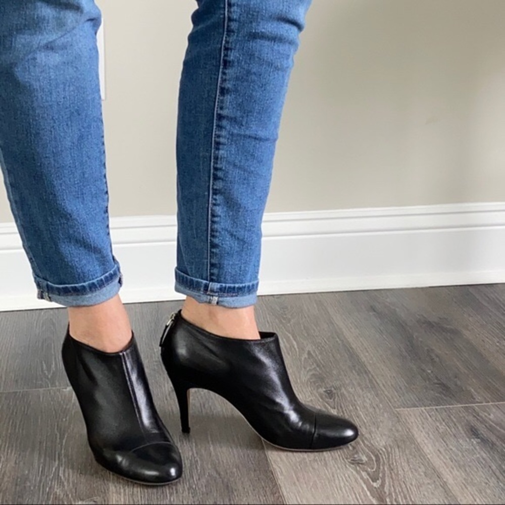 Chanel Lambskin Booties with Grosgrain heel - Picture 9 of 10